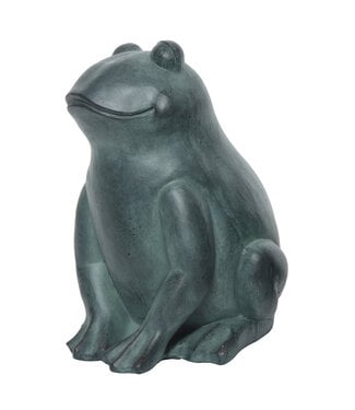 Statue grenouille anthracite 15,5 po