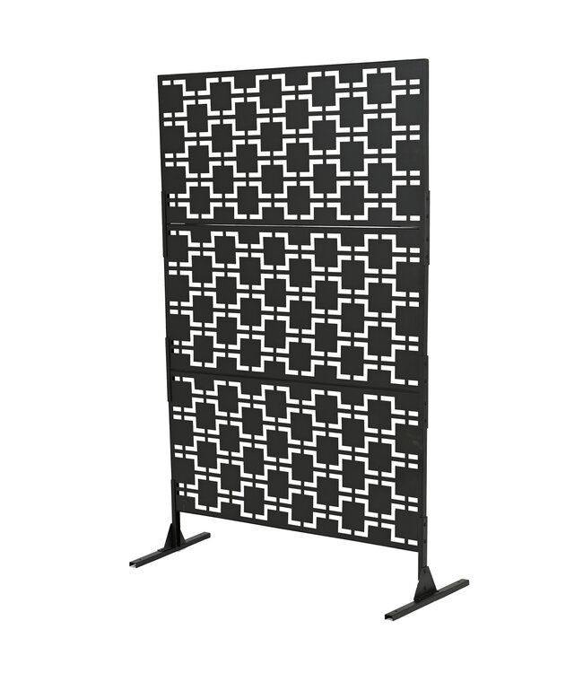 Écran d'intimité carrés noir 74 x 46 po | Intimité et style