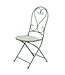 Ensemble bistro mosaïque vert et blanc 3 mrx | Table charmante et ses deux chaises en fer forgé
