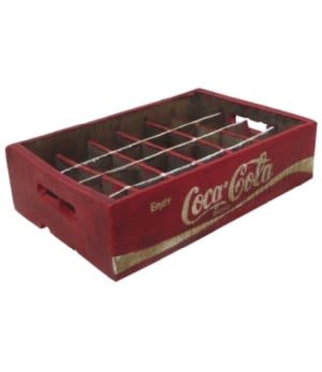 Caisse de bois Coca-Cola pour 24 bouteilles 19x13 po | Déco rétro éclatante
