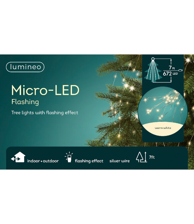 Lumières micro LED fil argent blanc chaud