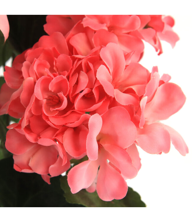 Bouquet de géranium rose UV 18 po | Fleurs artificielles réalistes et résistantes aux UV
