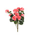 Bouquet suspendu de géranium UV rose 22 po | Fleurs artificielles réalistes et résistantes aux UV pour intérieur et extérieur