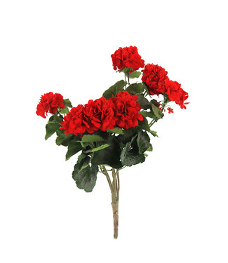 Bouquet de géranium suspendu UV rouge 22 po