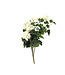 Bouquet de géranium suspendu UV blanc 22 po |  Fleurs artificielles réalistes résistantes aux UV pour intérieur et extérieur