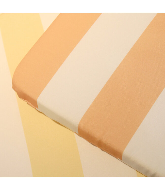 Coussin de chaise ligné blanc et orange |  Confort et style pour intérieur et extérieur
