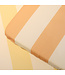 Coussin de chaise ligné blanc et orange |  Confort et style pour intérieur et extérieur