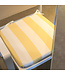 Coussin de chaise ligné blanc et jaune 15,5 po | Confort et style pour intérieur et extérieur