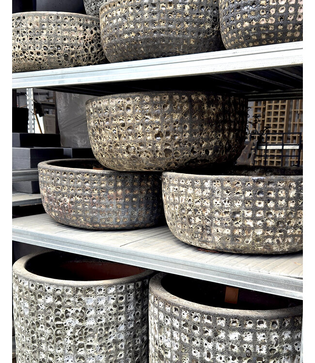 Pot Escada fossil grey petit12.25''x6" | Jardinière moderne