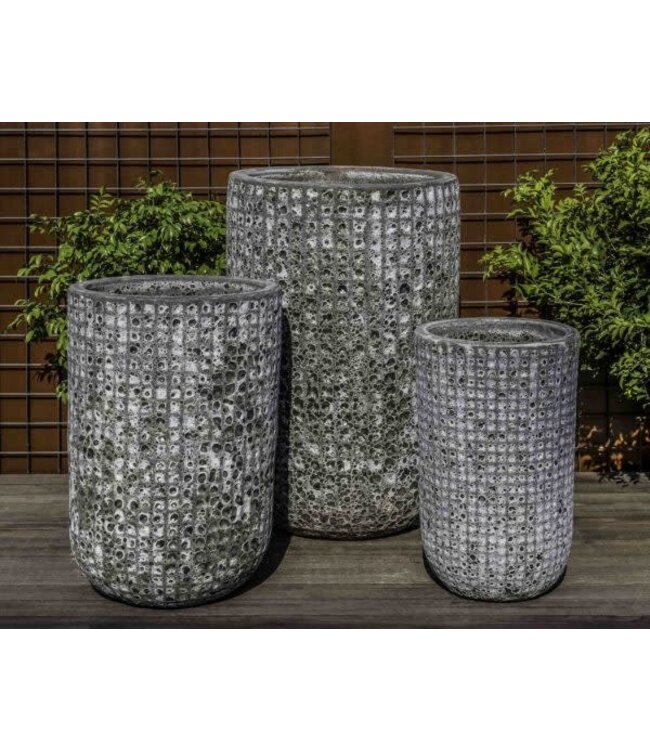 Pot Escada fossil grey moyen17.25x24.5" | Jardinière haute