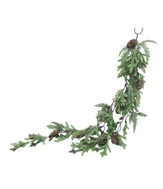 Guirlande de sapin givré avec cocottes