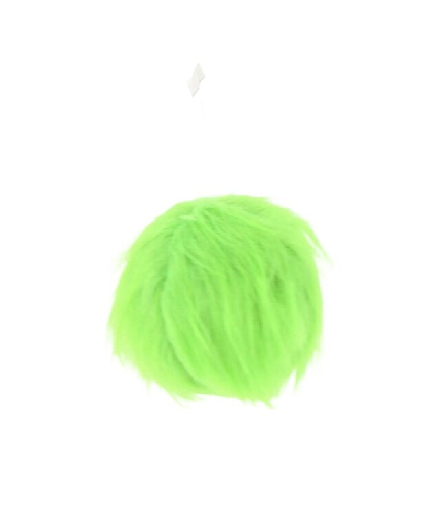 Boule de fourrure ornementale verte | Douce élégance