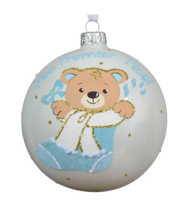 Boule ourson ''Mon Premier Noël'' | Douceur et tendresse décorative
