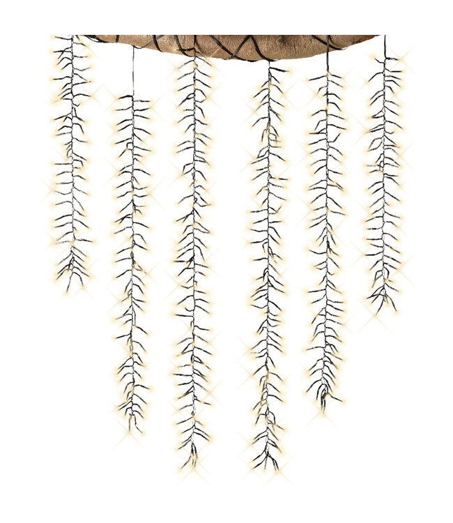 Cascade lumineuse blanc chaud 480L | Pluie d’étoiles décorative