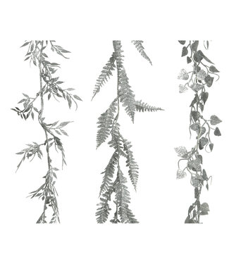 Guirlande plastique paillettes argent (3 ass.)