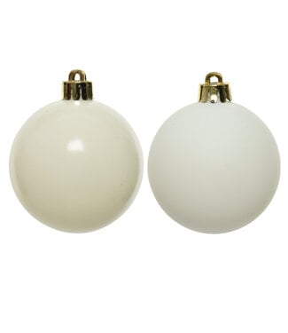 Boules de Noël blanches brillantes et mates