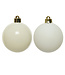 Boules de Noël blanches brillantes et mates | Boîte de 6