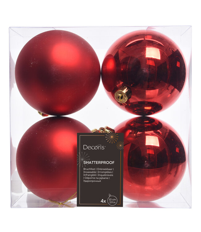 Boules plastique rouge