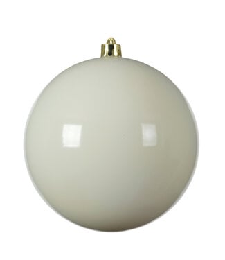 Boule de Noël blanche brillante en plastique
