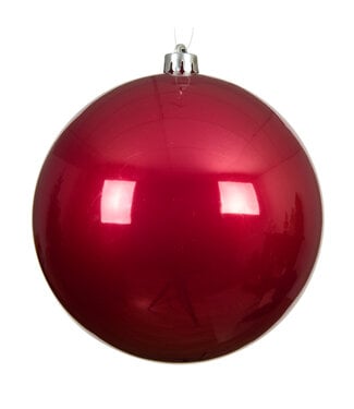Boule plastique cerise brillante