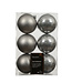 Boules grises brillant/mat (bte de 6) | Ensemble brillant et mat