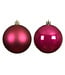 Boules plastique cerise brillantes et mates | boîte de 4