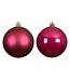 Boules plastique cerise brillantes et mates