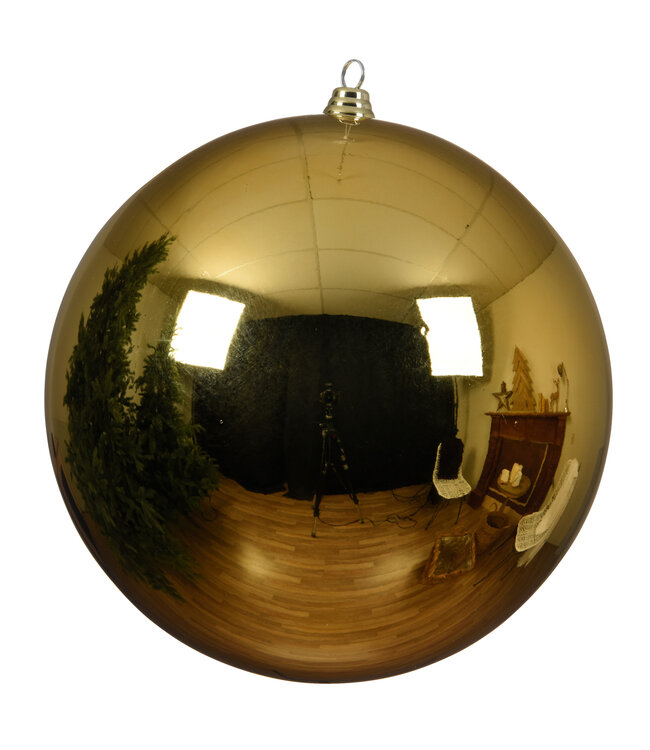 Boule plastique couleur or | Boule décorative de Noël