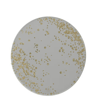 Sous-verre miroir et paillette dorées