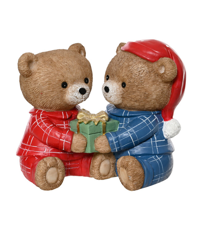 Figurine d'oursons en pyjamas | Tendresse et magie de Noël à offrir