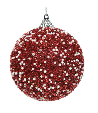 Boule de mousse rouge et blanche