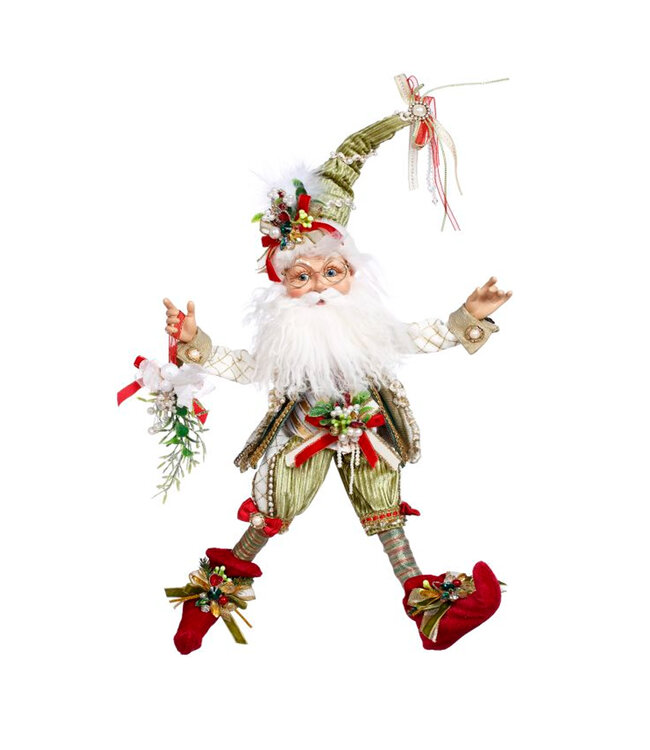 Lutin gui à longue barbe 17 po | Lutin de Collection "North Pole Mistletoe Elf"