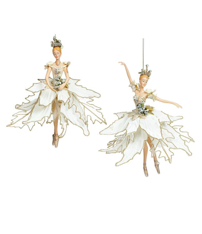 Ornements ballerines blanches 10 po | Ballerines de collection