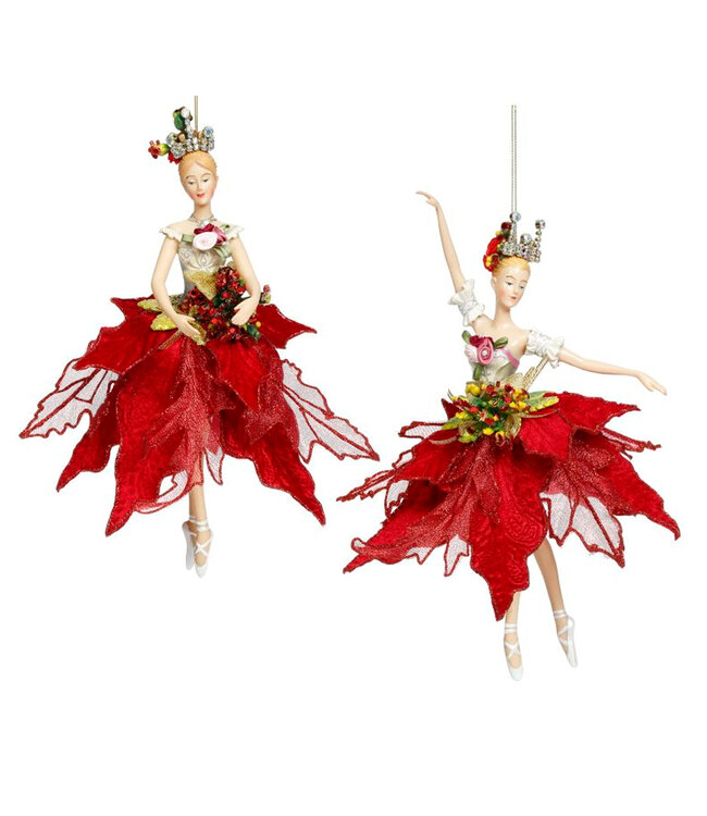 Ornements ballerines rouges 10 po | Ballerines de collection