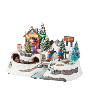 Scène LED en mouvement Père Noël en cabine