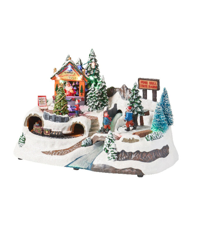 Scène LED en mouvement Père Noël en cabine