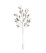 Tige décorative de feuilles argent métallique
