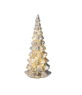 Sapin en verre argent LED