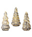 Sapin en verre argent LED (3 ass.)