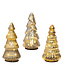 Sapin en verre or LED (3 ass.)