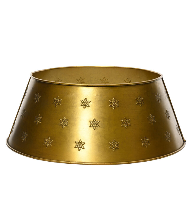 Jupe de sapin en métal doré | Accessoire élégant de Noël