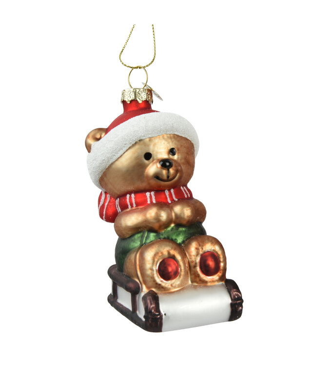 Ornement de verre ourson | Décoration chaleureuse et raffinée