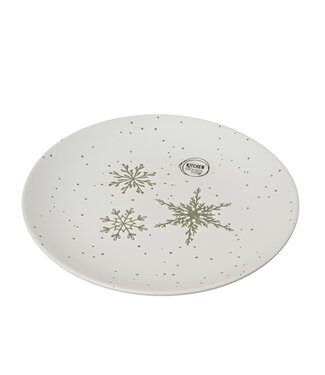 Assiette blanche flocons