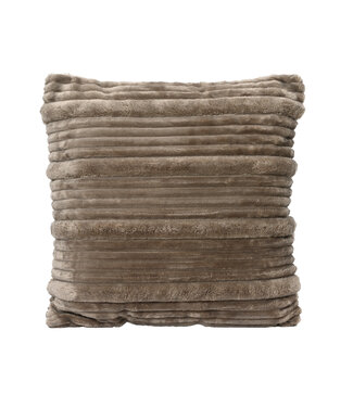 Coussin carré ligné gris