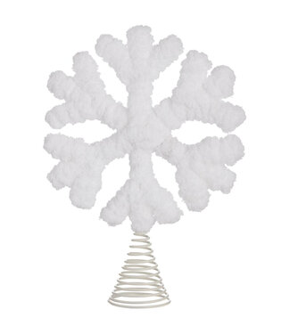 Tête de sapin flocon blanc