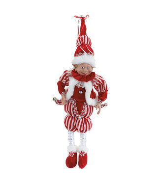 Lutin bonbons rouge et blanc