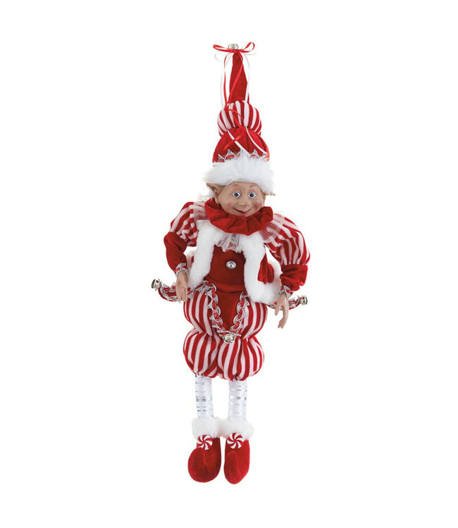 Lutin bonbons rouge et blanc | festif