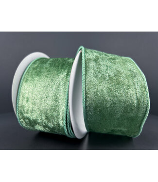 Ruban velours vert sauge Ruban velours vert sauge