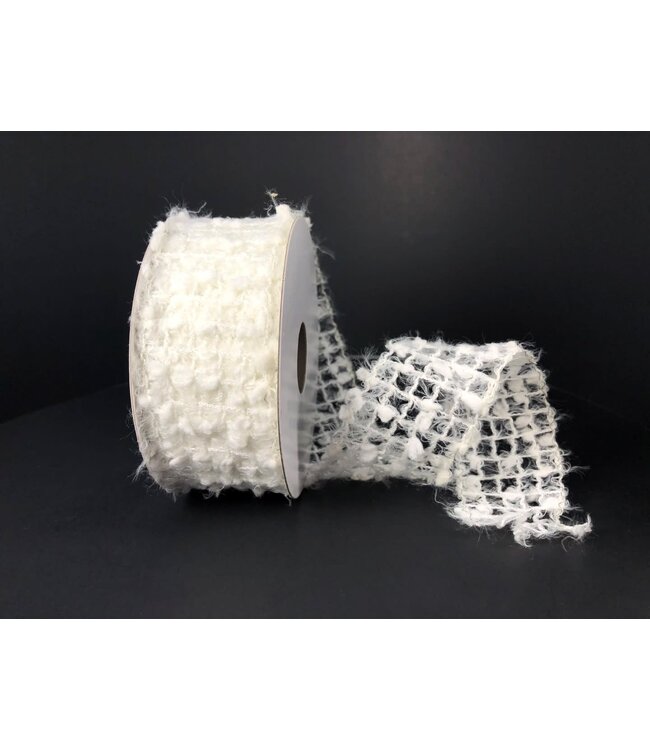 Ruban filet blanc neige | Douceur décorative pour Noël