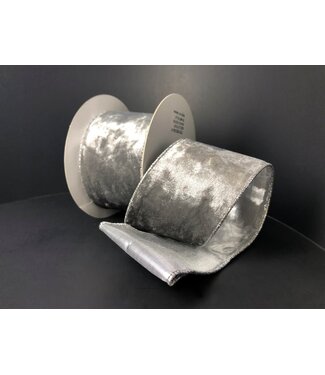 Ruban velours argent